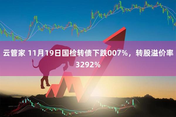云管家 11月19日国检转债下跌007%，转股溢价率3292%